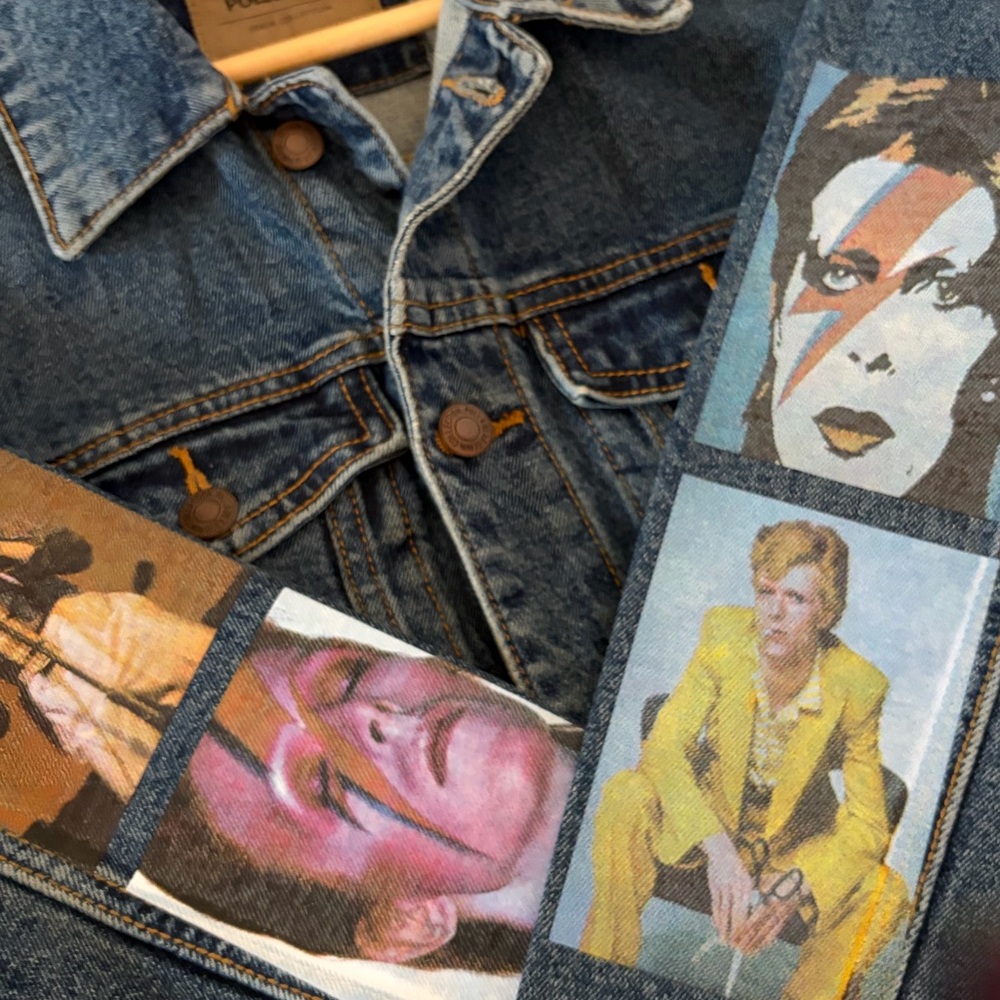 David Bowie handmade / upcycled Denim Jacket - Picture 14 of 14